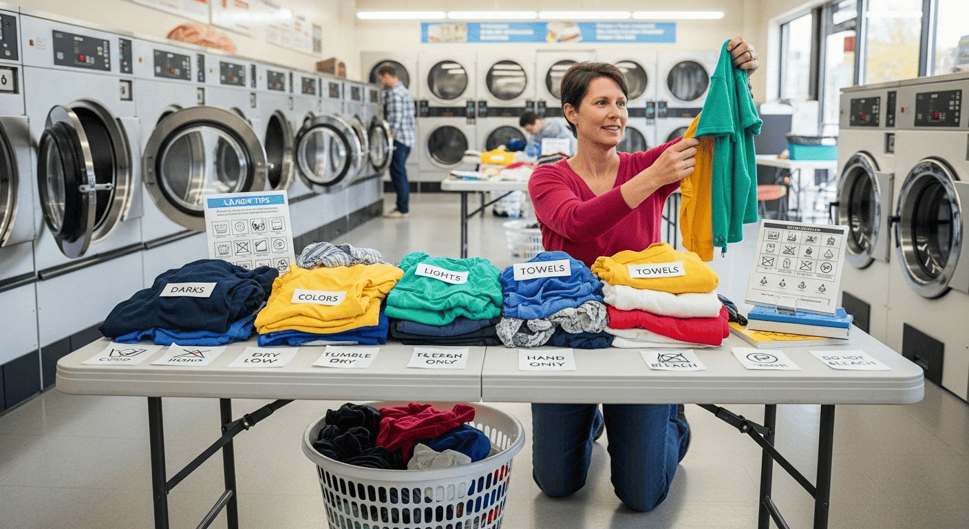 Clothes sorting for laundry
